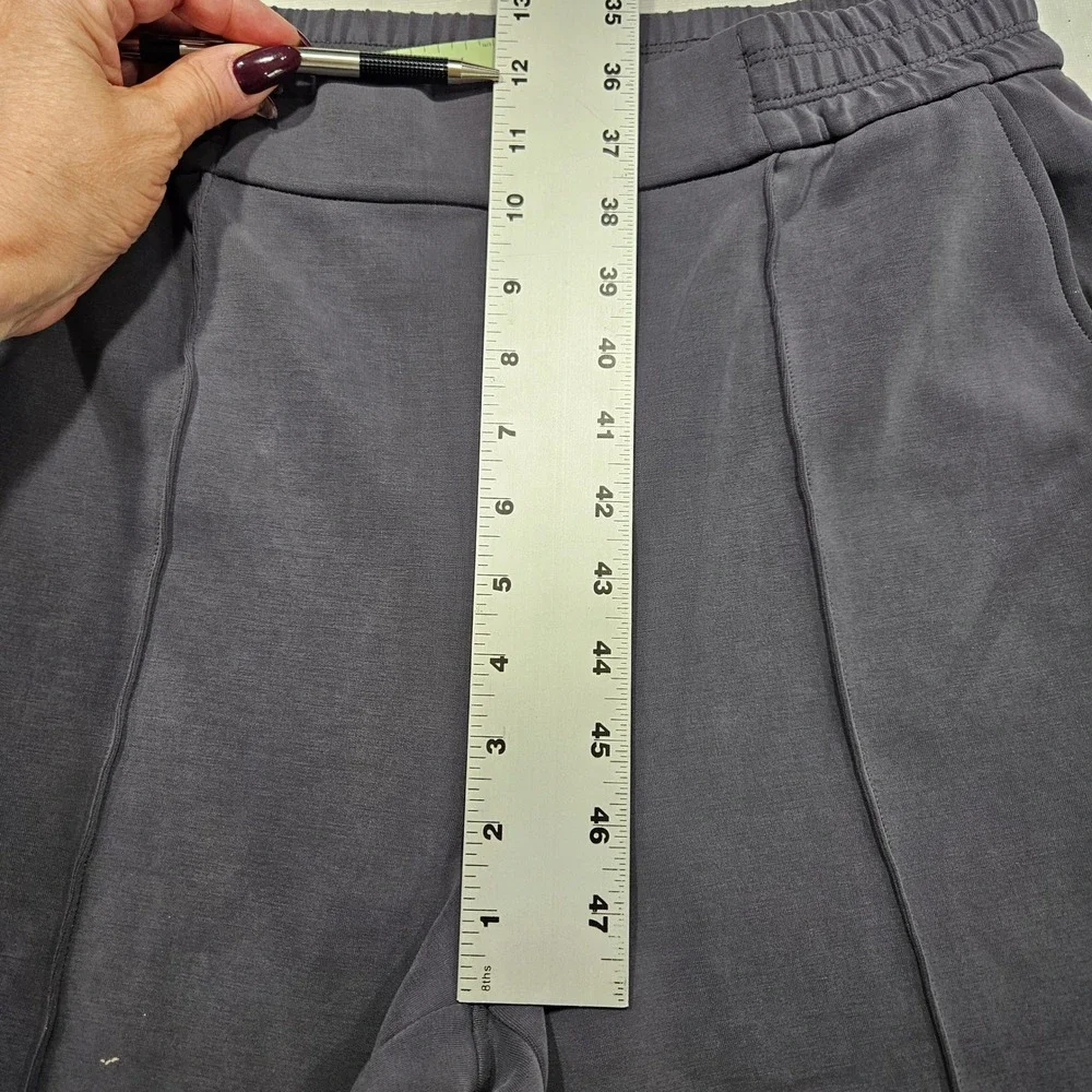 G4free Wide‎ Leg Lounge Pants Charcoal Gray Elastic Waist Comfort Size M